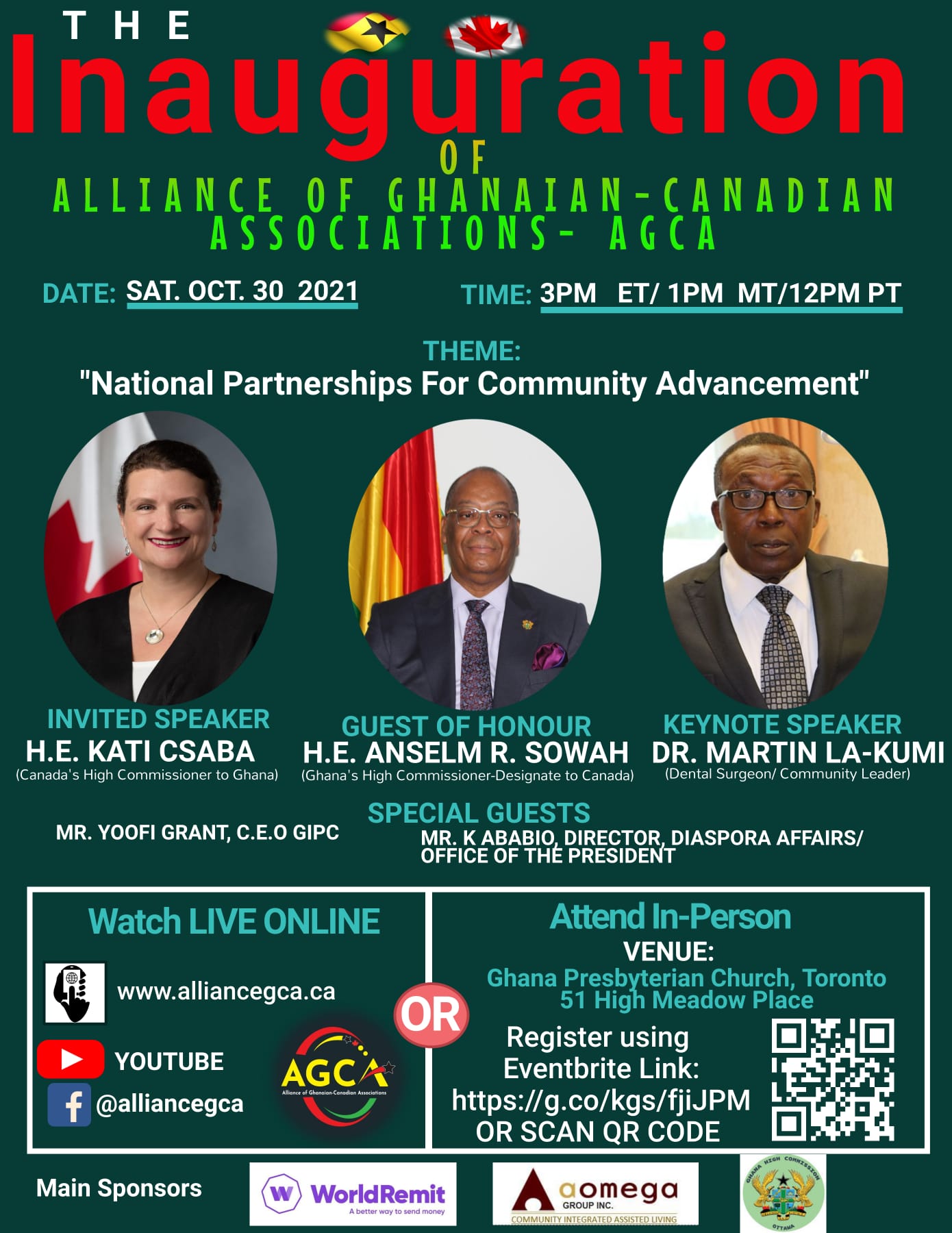 Inauguration of The Alliance of Ghanaian-Canadian Associations (A.G.C.A.)